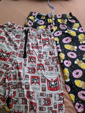 Men's Simpsons RETRO Pajama Bottoms, PAIR